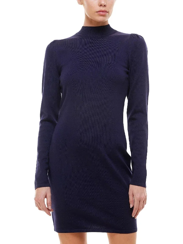 Early Bird Offer Juniors Womens Ribbed Short Sweaterdress