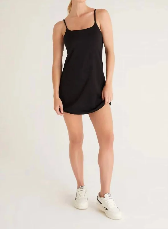 Women's Vintage-Inspired Outfit The Groove Dress In Black