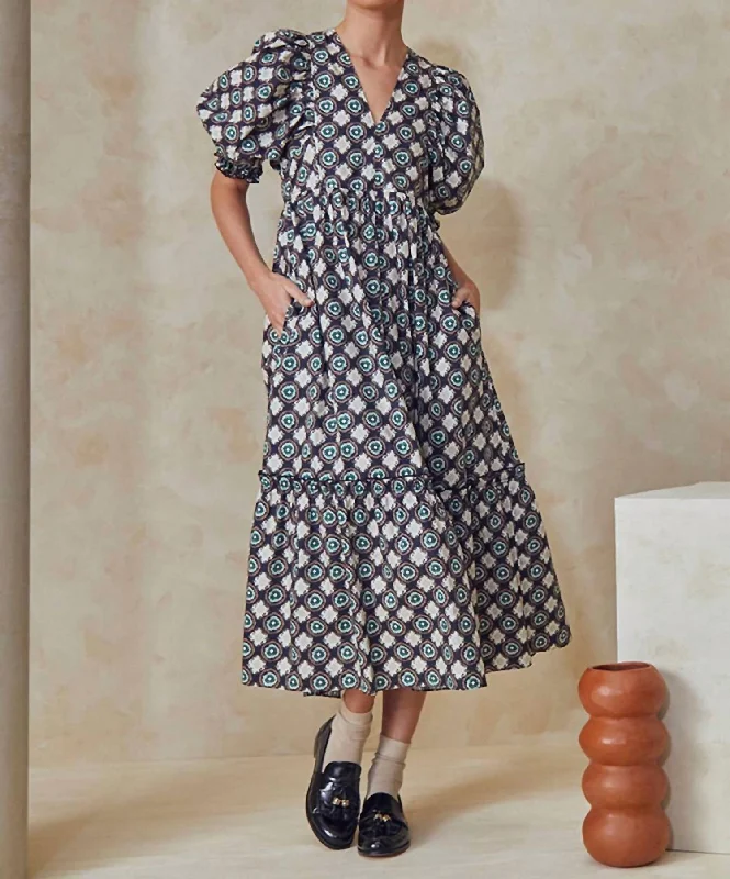 Women's Holiday Outfit Palmer Dress In London Rain