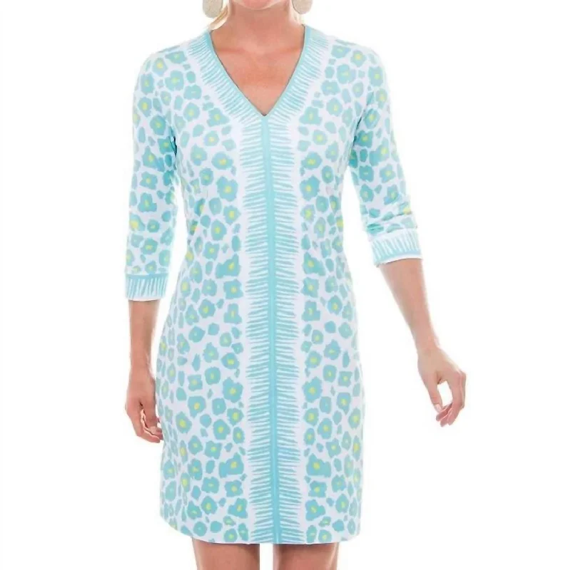 Women's Clothes for All-Day Comfort and Style Border Town Dress In Wildcat Turquoise