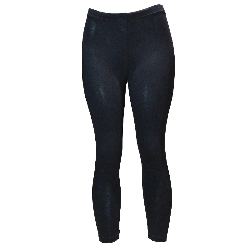 Women's Clothing Apparel Black Cropped Legging