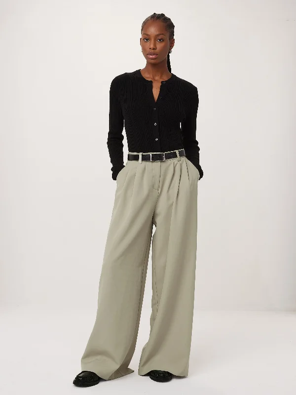 Stylish Women's Attire The Carmen Ultra-Wide Pant  in Light Greige