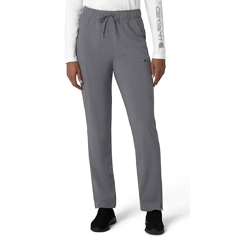 Charming Women's Garments Carhartt Women's Force Cross Flex 7-Poket Cargo Scrub Pant_Pewter