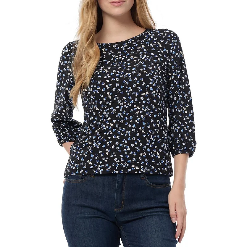 Seasonal Sale Womens Printed Crepe Pullover Top