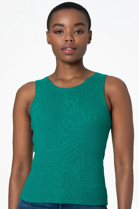 Day To Night Styles Ribbed Tank _ 143377 _ Green