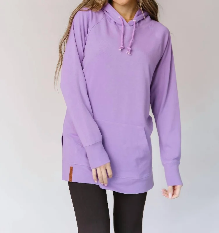 Casual Dresses for Women Sideslit Hoodie In Bright Lilac