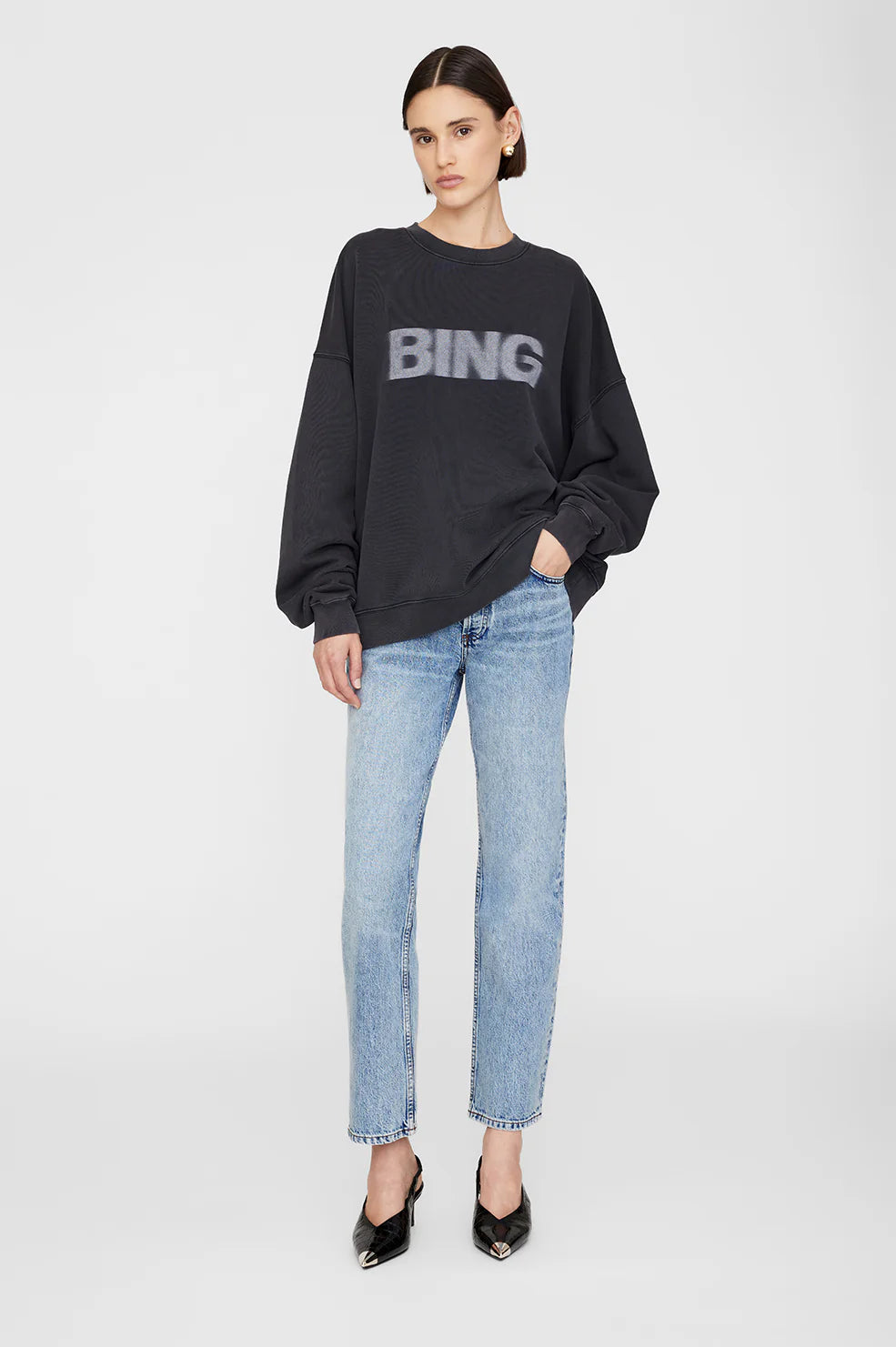 Women's Comfortable Apparel Anine Bing - Miles Sweatshirt Blur