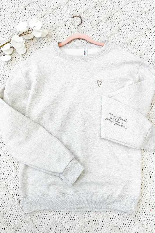 Casual Chic Created With A Purpose Embroidered Sweatshirt