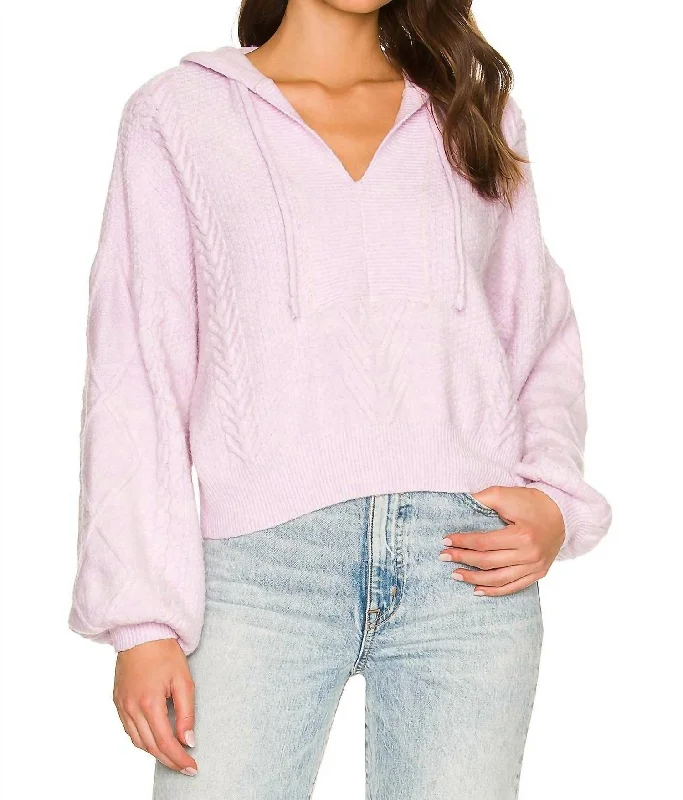 Unique Women's Fashion Pieces Riley Hoodie In Lavender