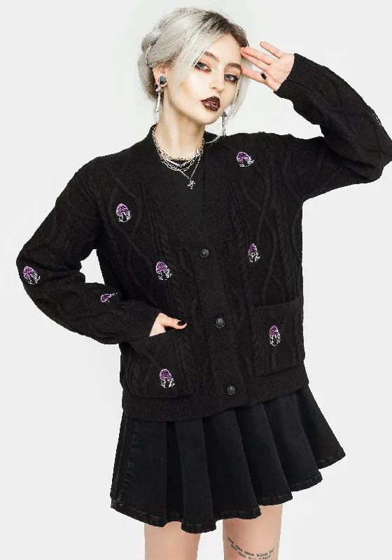 Sophisticated Fashion Revelation Mushroom Knit Cardigan