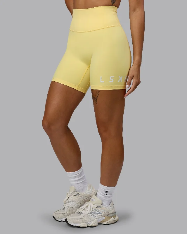 Timeless Women's Apparel Evolved Mid Shorts - Lemon-White