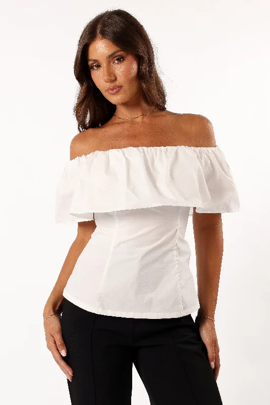 Sale For Women Emery Off The Shoulder Top - White