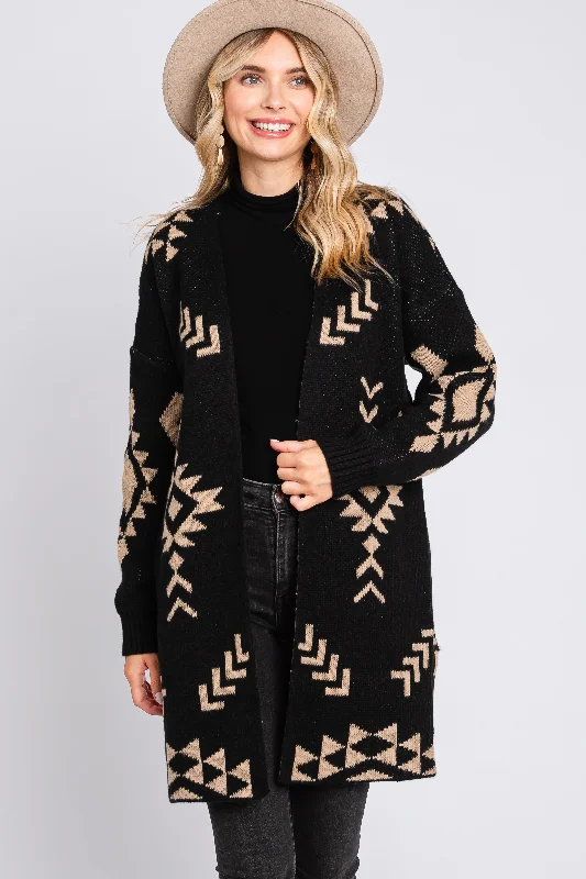 Exclusive Online Sale Black Print Cardigan