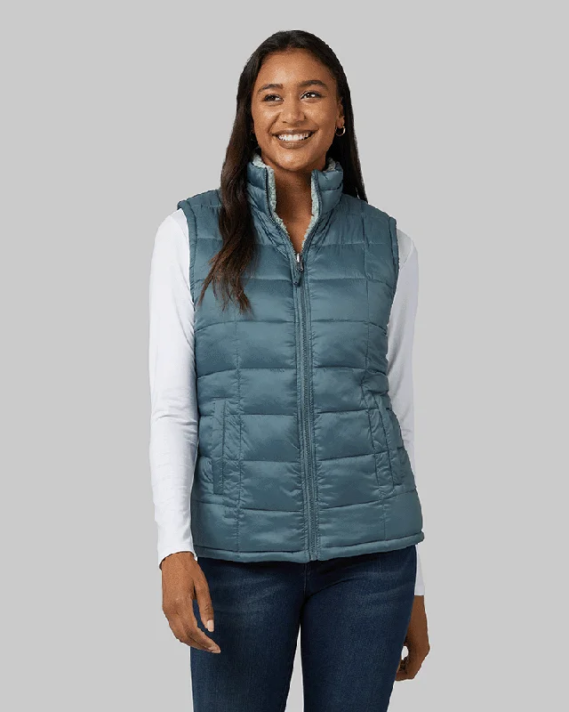 Casual Chic for Women WOMEN'S REVERSIBLE SHERPA-LINED VEST