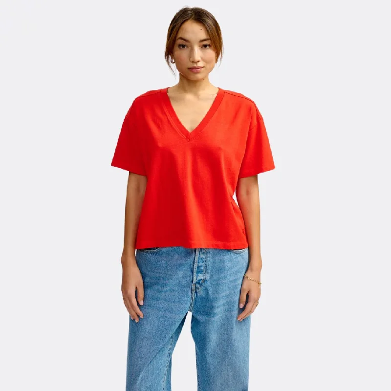 Sustainable Women's Apparel Stormi T-Shirt (Massai Red)