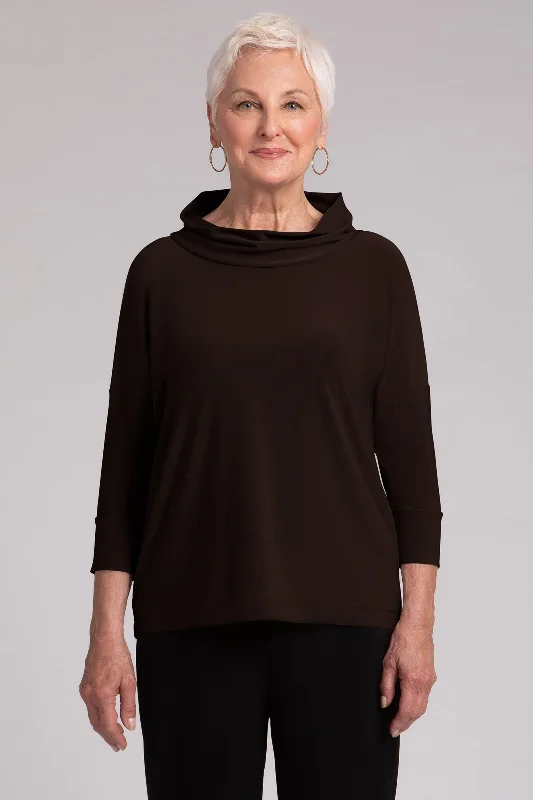 Evening Elegance Slouch Sweatshirt | Chocolate