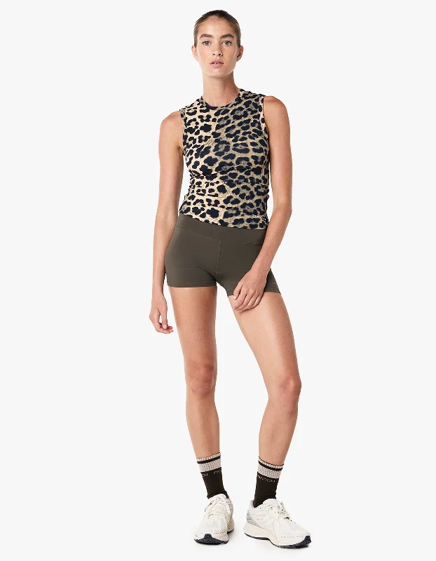 Women's Urban Fashion Foundation Muscle Tank - Leopard Print