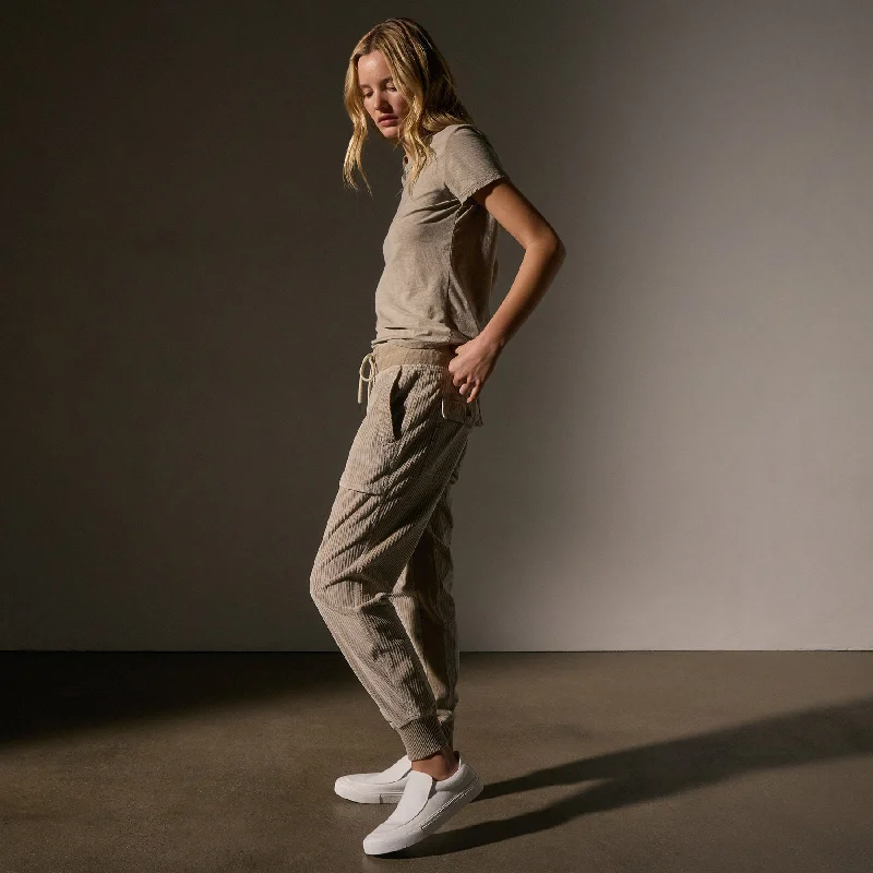 Women's Weekend Outfit Corduroy Mixed Media Pant - Overcast Pigment