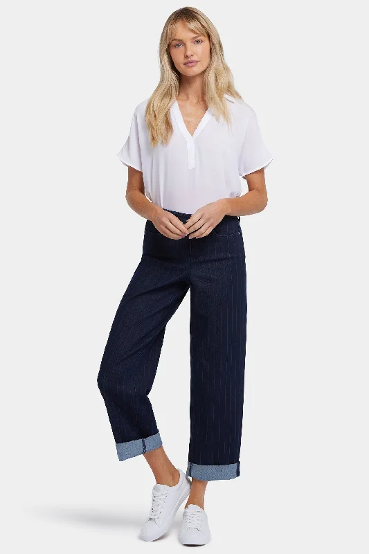 Online Clothing Boutiques Jemma Barrel Ankle Jeans - Biscay Stripe