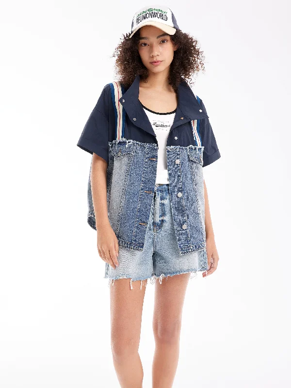 Sale Clothes Online Patchwork Denim Jacket