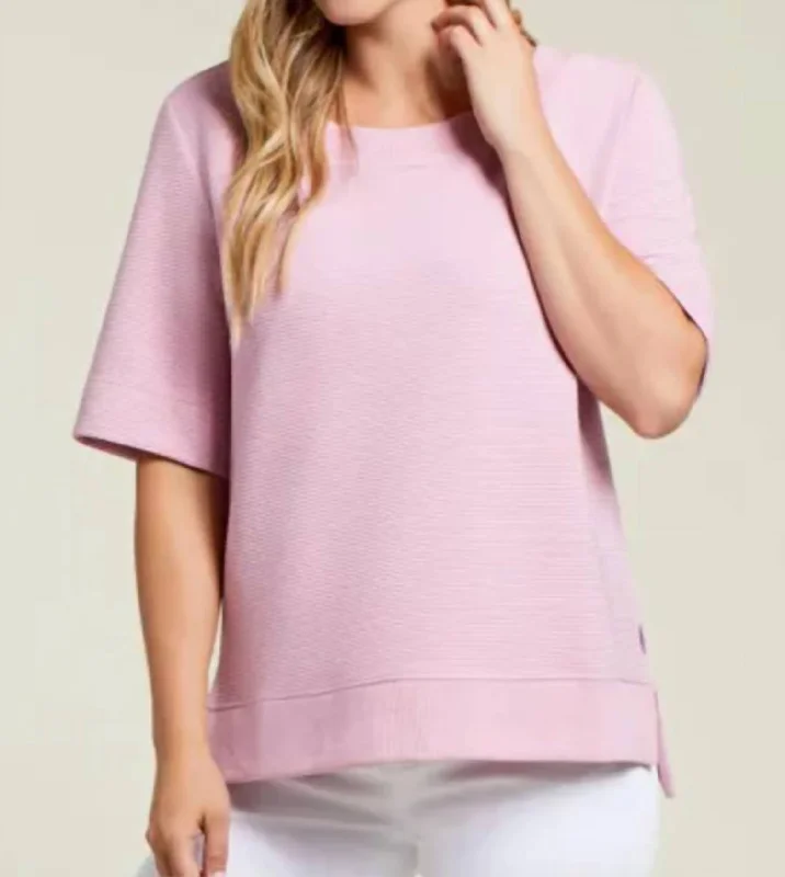 Elegant Fashion Ottoman Boat Neck Top In Lily