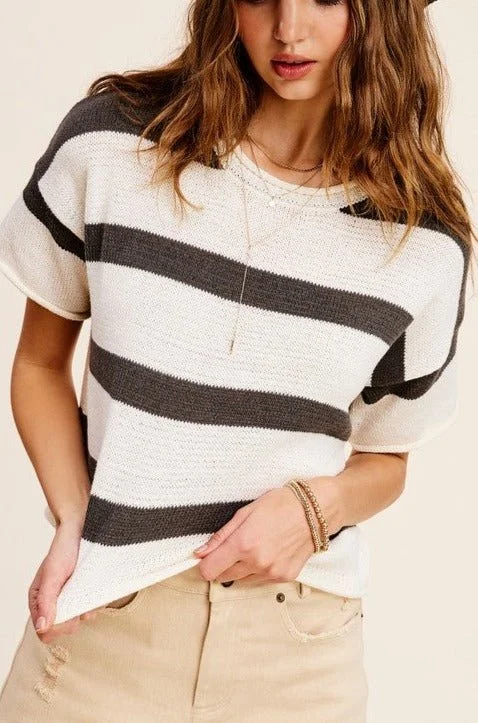 Clothing Sales Striped Knit Top