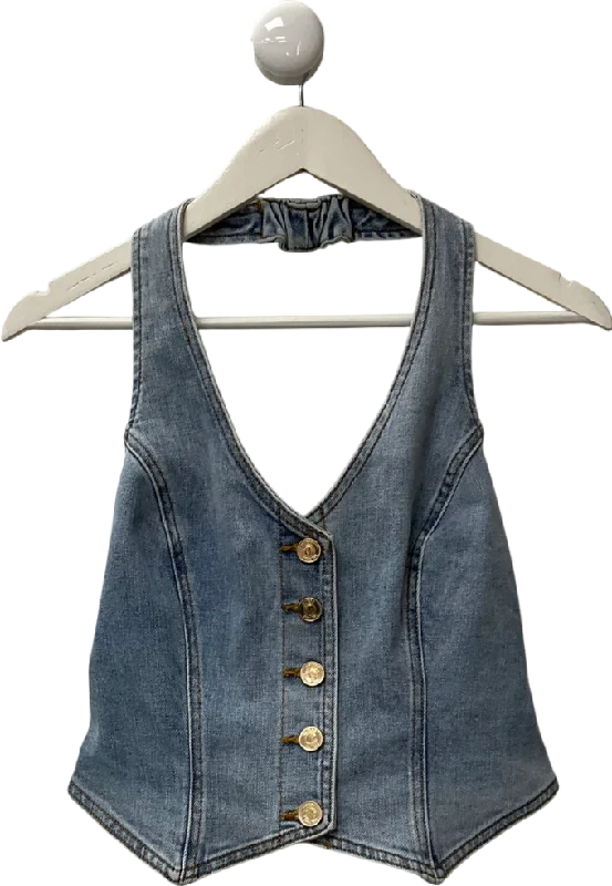 Casual Attire For Women Guess Blue Denim Piper Vest UK M