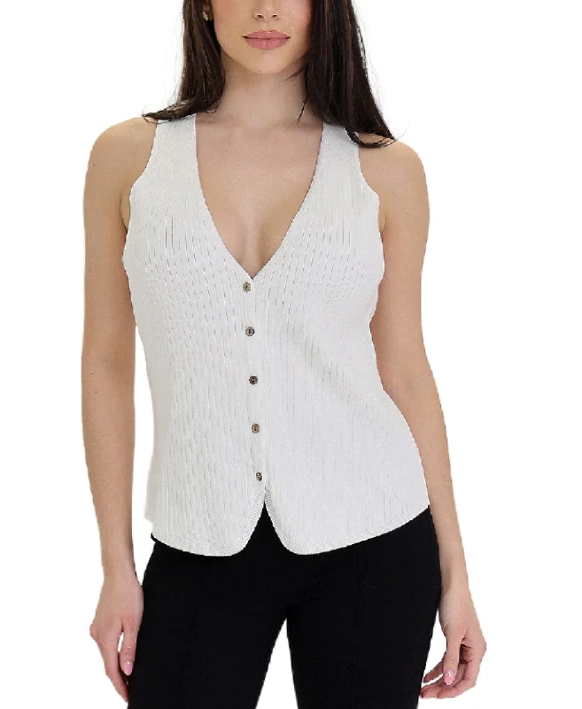 Chic Women's Clothing for Work and Travel Ribbed Knit Top