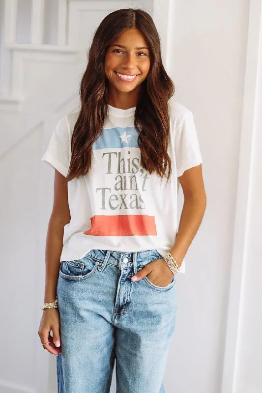 Trend Alert The Laundry Room Cropped This Ain't Texas Flag Top - White