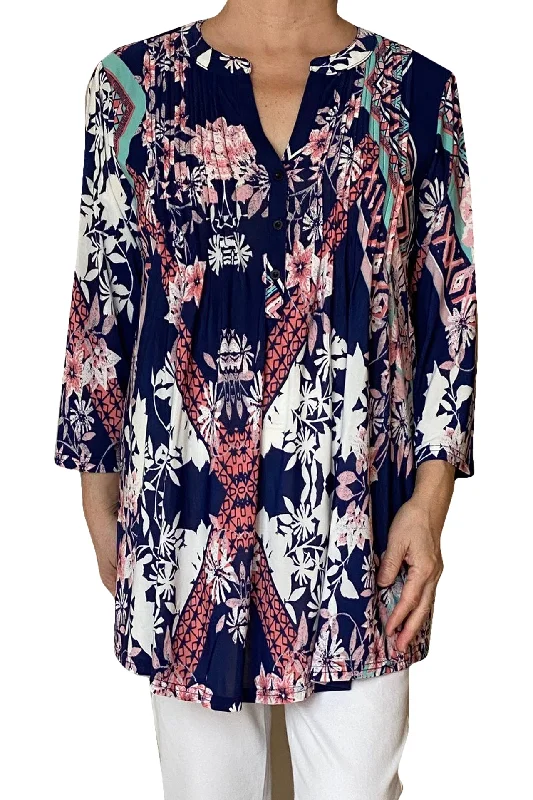 Sale For Women La Cera Key West Deco Print Tunic