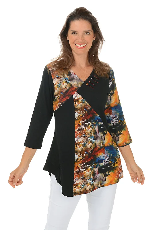 Women's Evening Garments Flynn Diagonal Patchwork Tunic