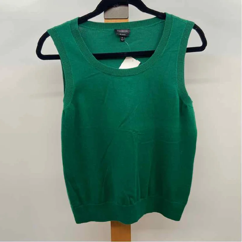 Trendy Women's Apparel Talbots Women's Size M Green Solid Vest