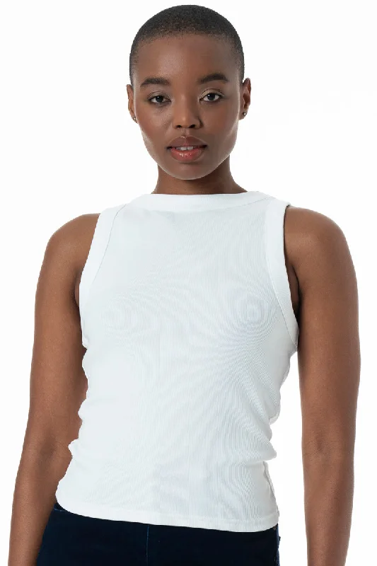 Women's Formal Clothes Knit Tank Top _ 152285 _ Optic White