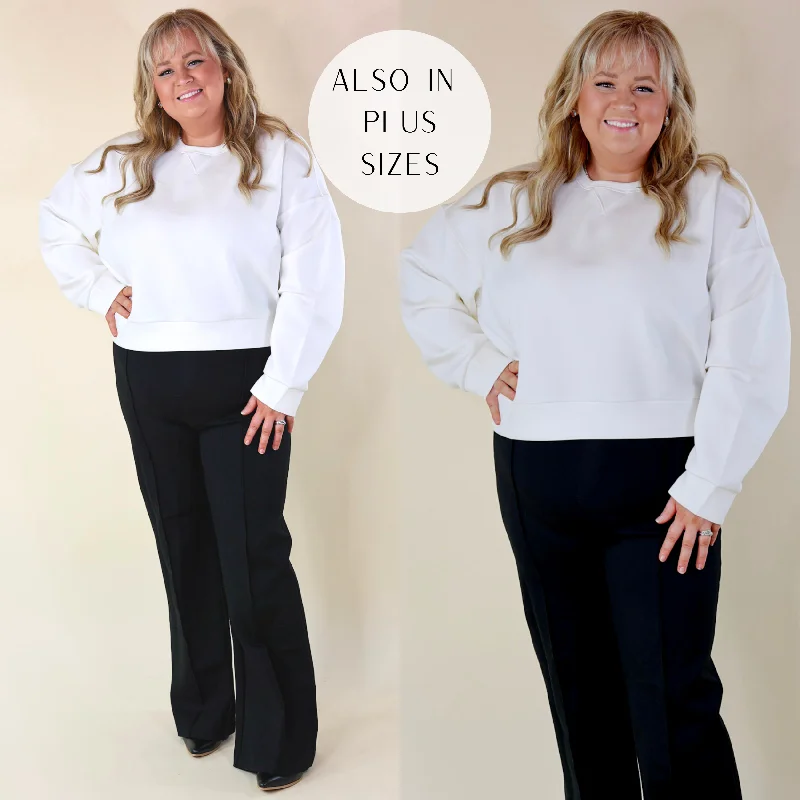 Casual Apparel For Women SPANX | AirEssentials Crew Neck Pullover in Powder White