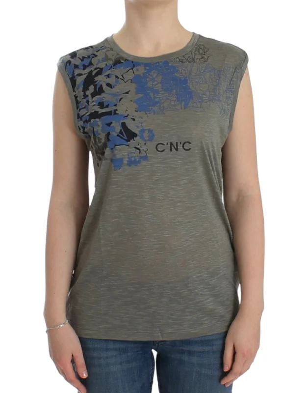 Flash Sale Online Costume National Chic Sleeveless Top with blue Women's Detailing