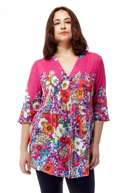 High Street Women's Fashion for Trendy Shoppers Colorful Floral Tunic