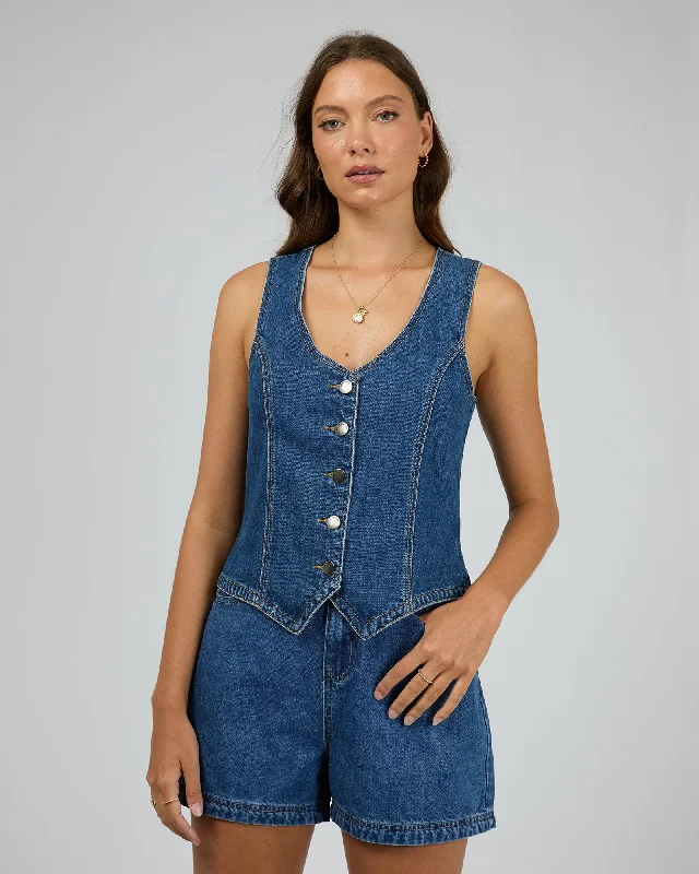 Classic Women's Clothing Styles All About Eve Korin Vest Blue