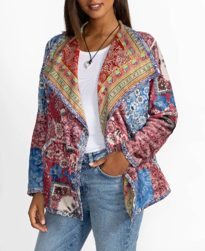 Timeless Women's Apparel Joan Reversible Wrap Binded Sherpa Jacket - Maybourn Scarf