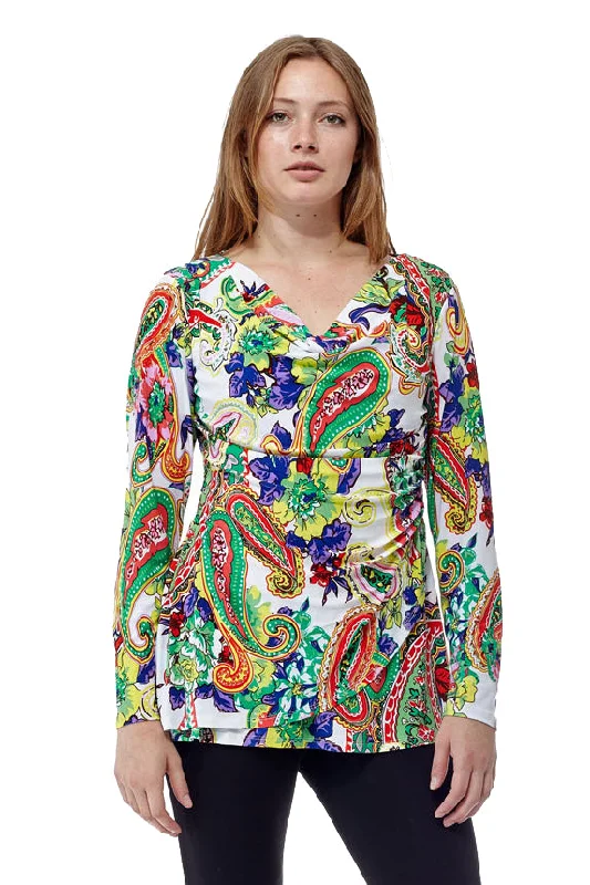 Sale On Clothing Paisley Printed Wrap Tunic