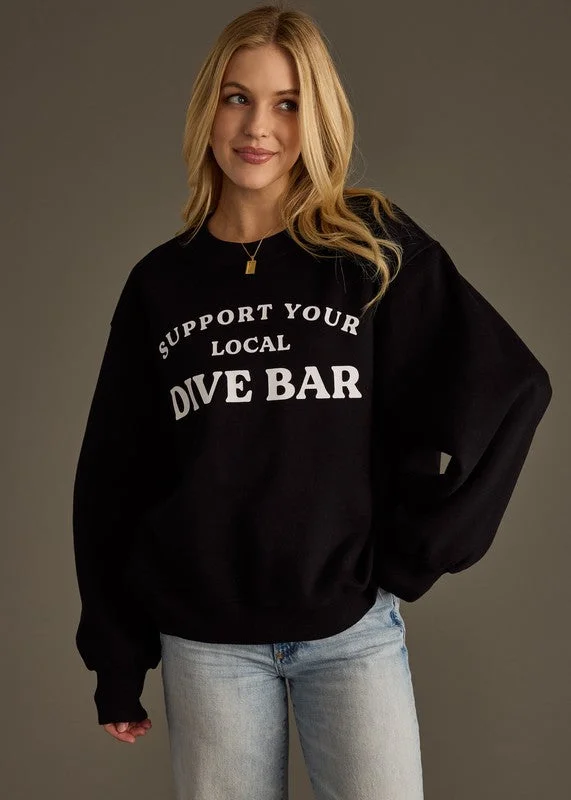 Trendy Women's Wear Support Your Local Dive Bar Sweatshirt