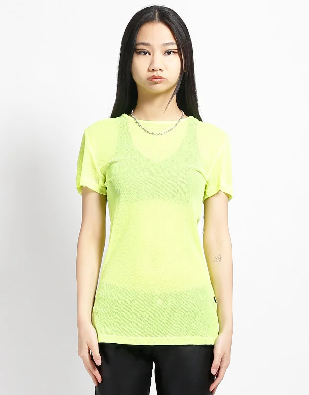 Relaxed Style SHORT SLEEVE FISHNET LIME