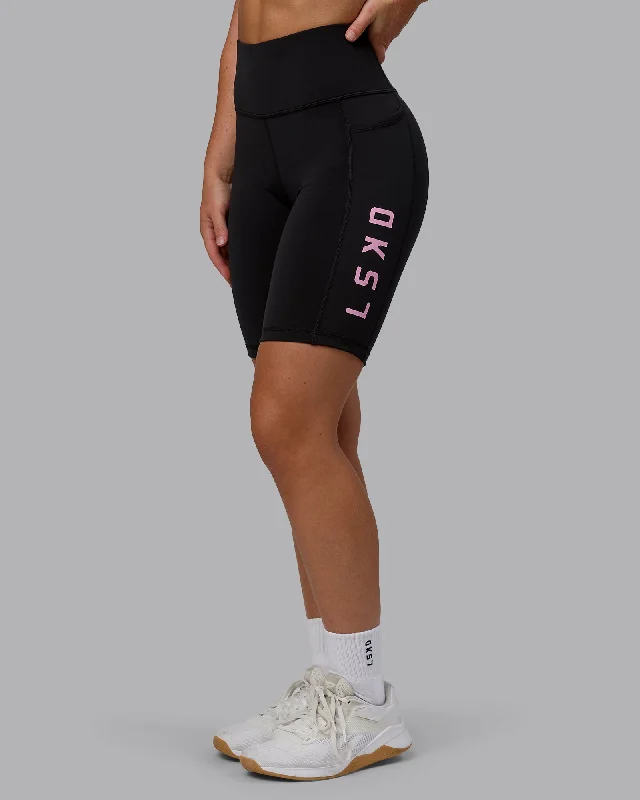 Women's Resort Apparel Rep Bike Shorts - Black-Bubblegum