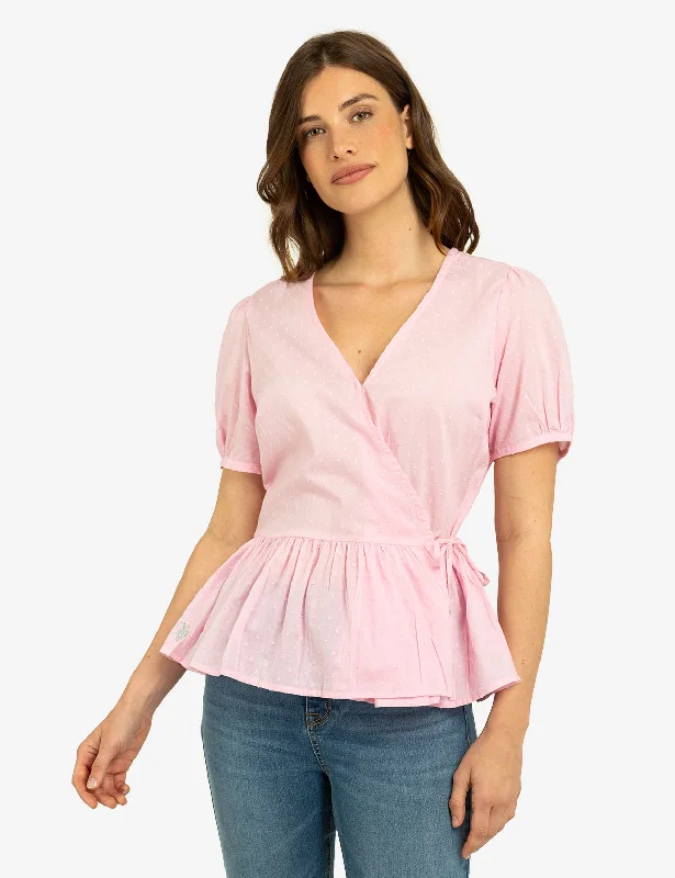 Timeless Elegance SHORT SLEEVE SURPLICE TOP