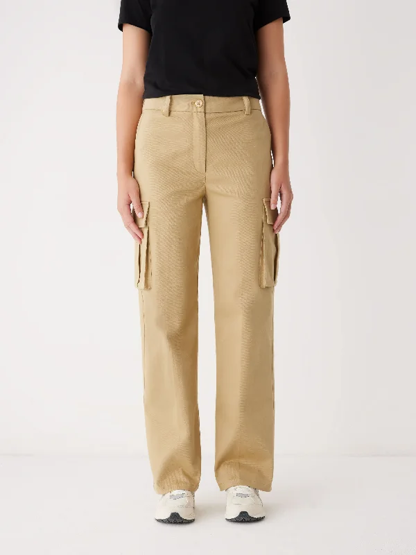 Elegant Women's Attire The Annie Cargo Pant in Golden Beige