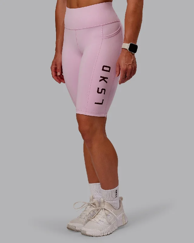 Luxury Fashion Rep Bike Shorts - Marshmallow-Cherry Lacquer