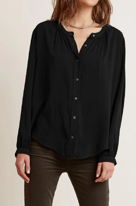 Designer Women's Fashion Online SERAFINA BUTTON-UP BLOUSE