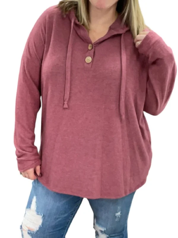 Clothes Women Relaxed Fit Hoodie In Magenta