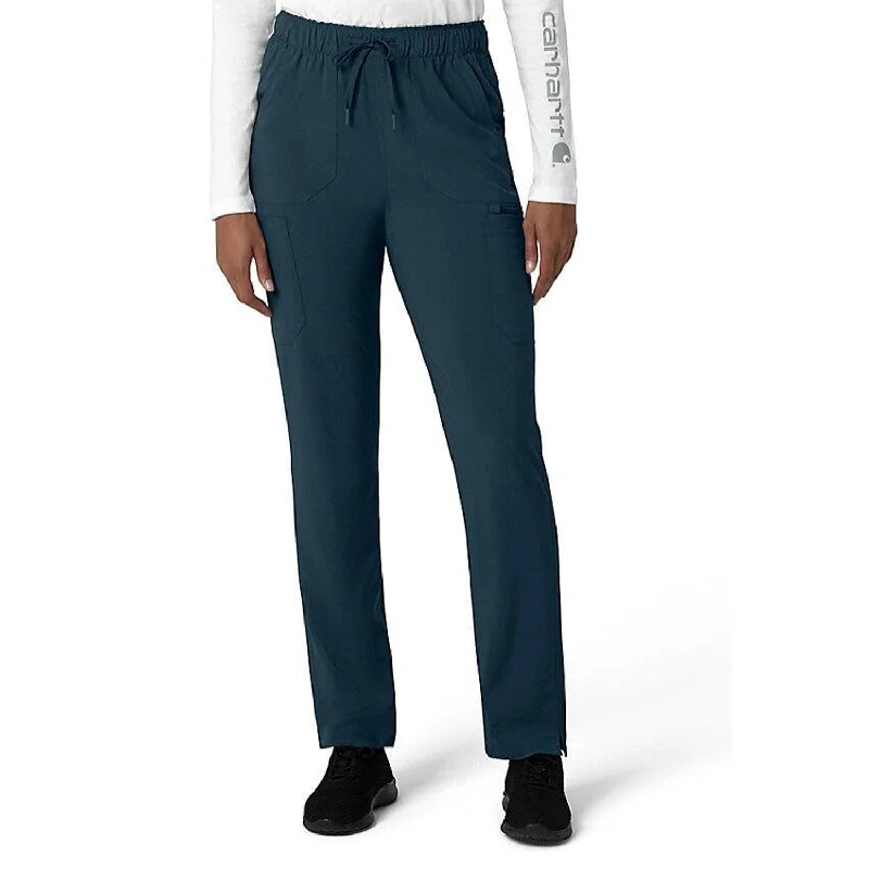 Women's Activewear Garments Carhartt Women's Force Cross Flex 7-Poket Cargo Scrub Pant_Navy