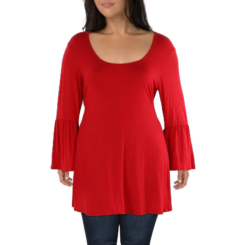 Women's Clothes And Apparel Plus Womens Jersey Pullover Tunic Top