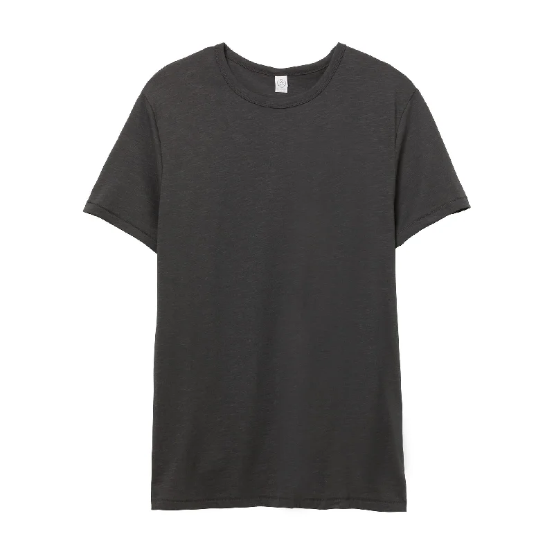 Women's Urban Fashion Keeper Weathered Slub T-Shirt (Washed Black)